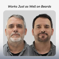 POLAR HAIR CARE before-and-after swatch on hair, displays visible purple toning benefit