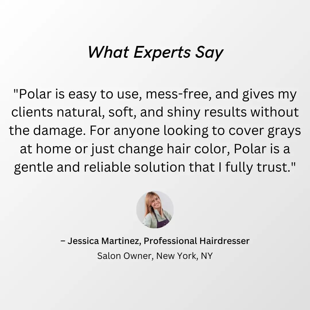 POLAR HAIR CARE label close-up listing directions and safety for confident use