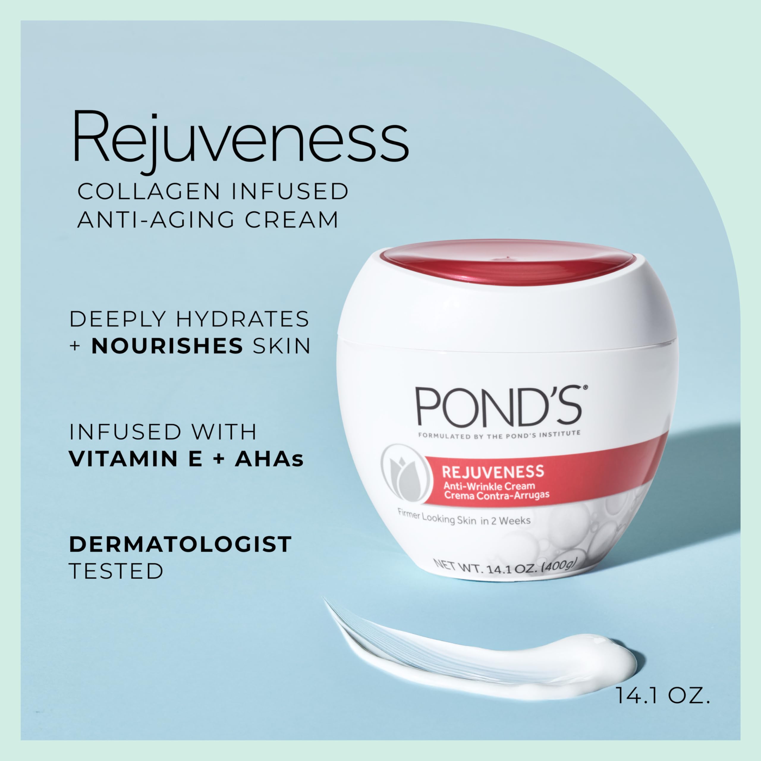 POND'S cream texture close-up demonstrating rich hydrating finish