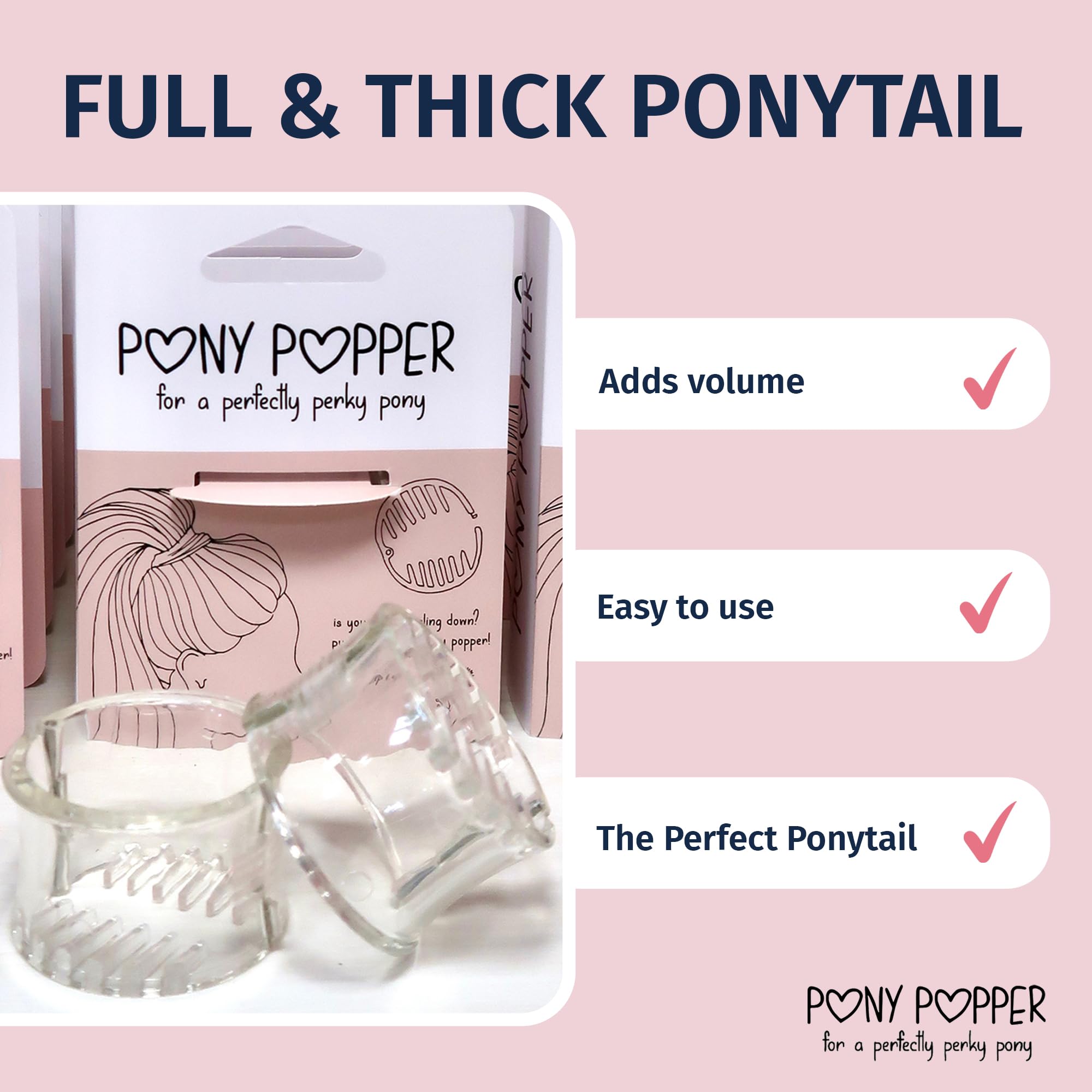 Pony Popper close-up of clasp mechanism highlighting secure hold without discomfort