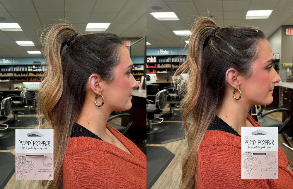 Clear Pony Popper Mini detail highlighting discreet finish and natural result