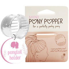 Pony Popper Mini front view showing compact holder and easy styling benefit