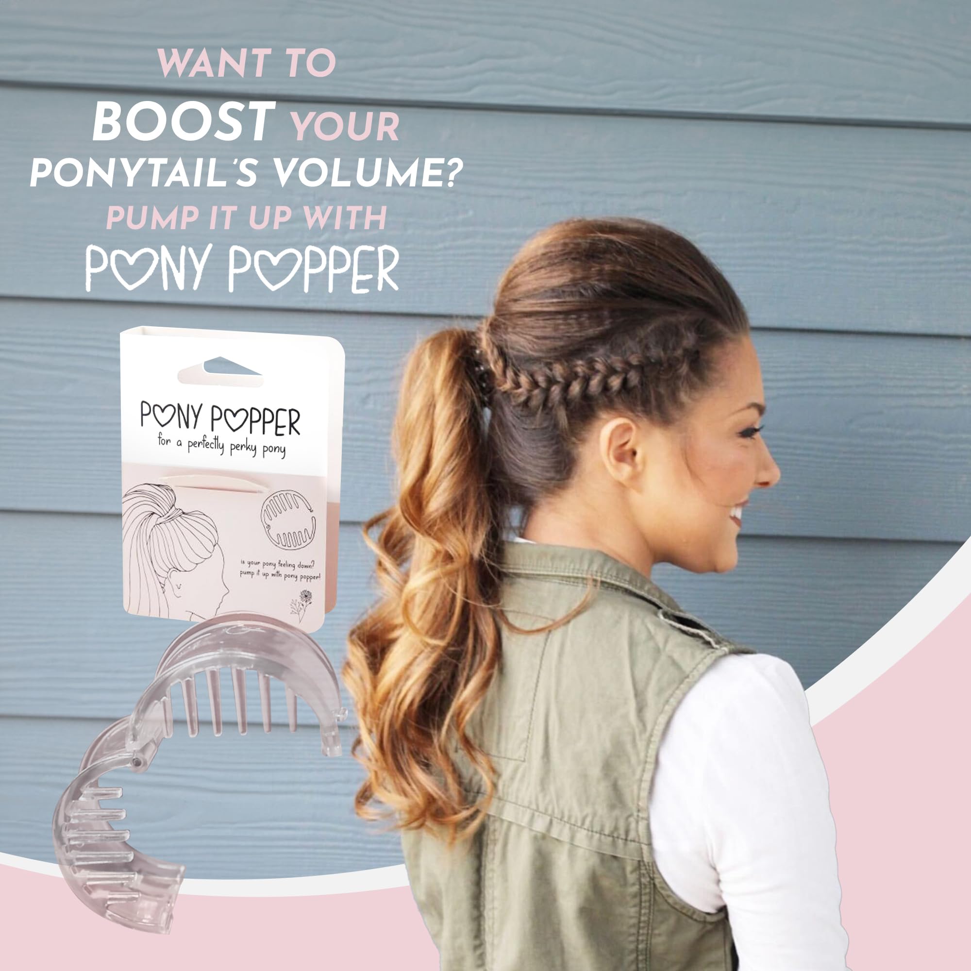 Pony Popper inside a makeup bag showing portability and quick on-the-go use