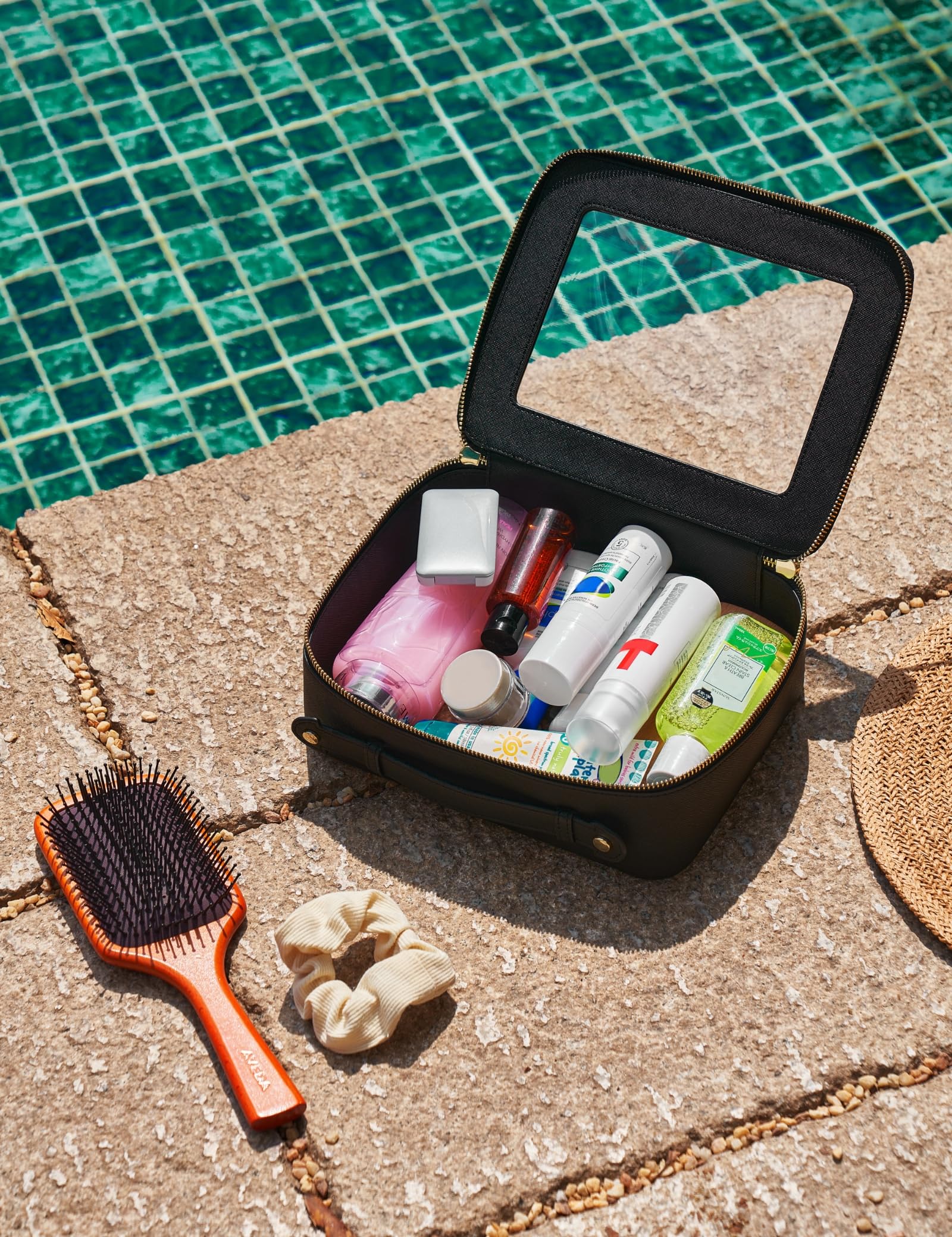 Popvibe interior filled with cosmetics showing roomy capacity and upright storage