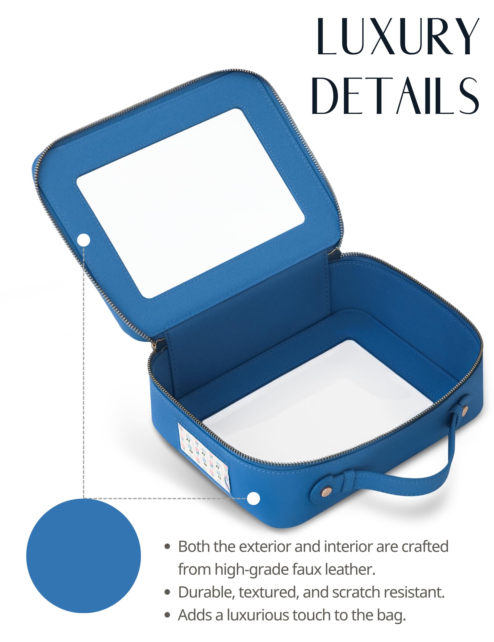 Popvibe on suitcase in lifestyle setting illustrating travel-ready organization