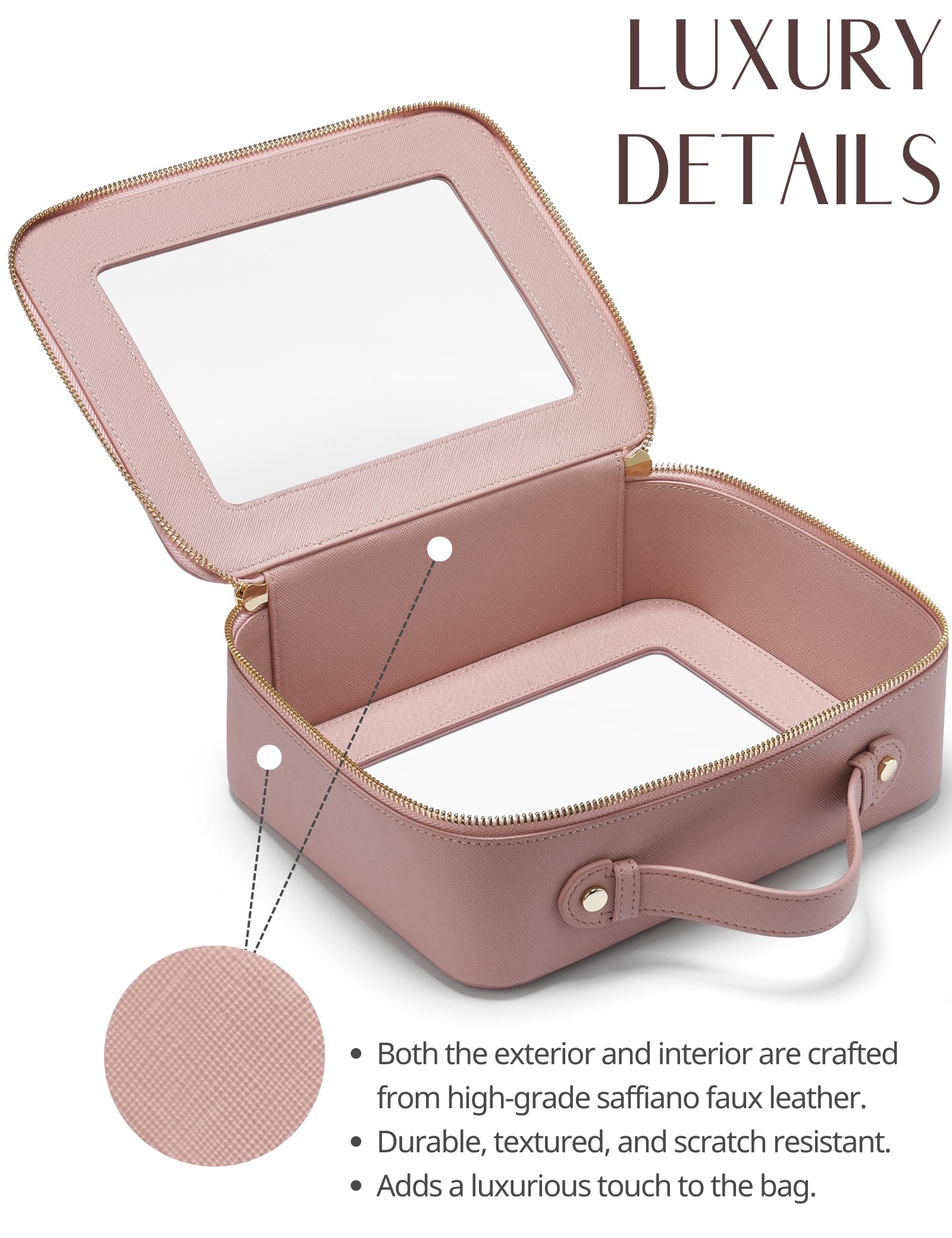 Popvibe wide-open pouch showing layout for brushes and bottles ease