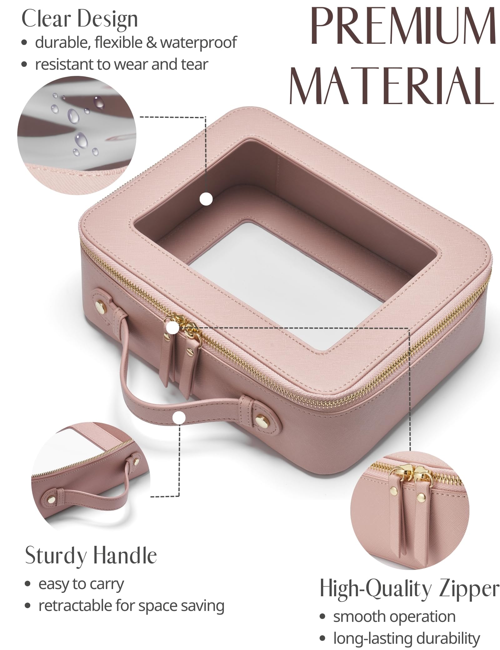 Popvibe saffiano faux leather trim close-up adds durable stylish protection