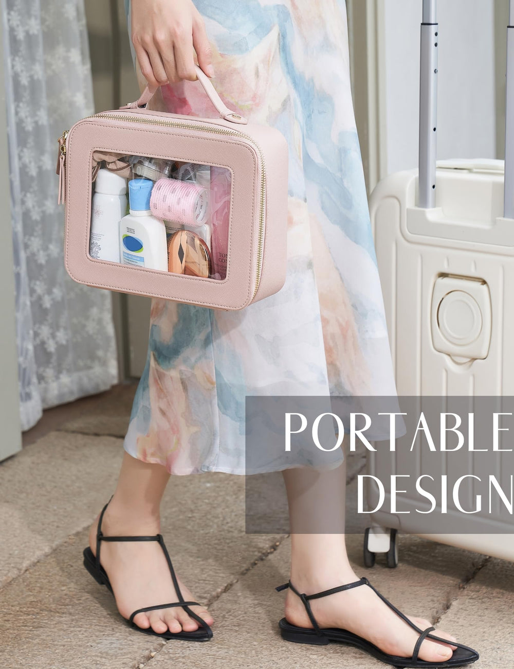 Popvibe held in hand to show compact size and easy portability