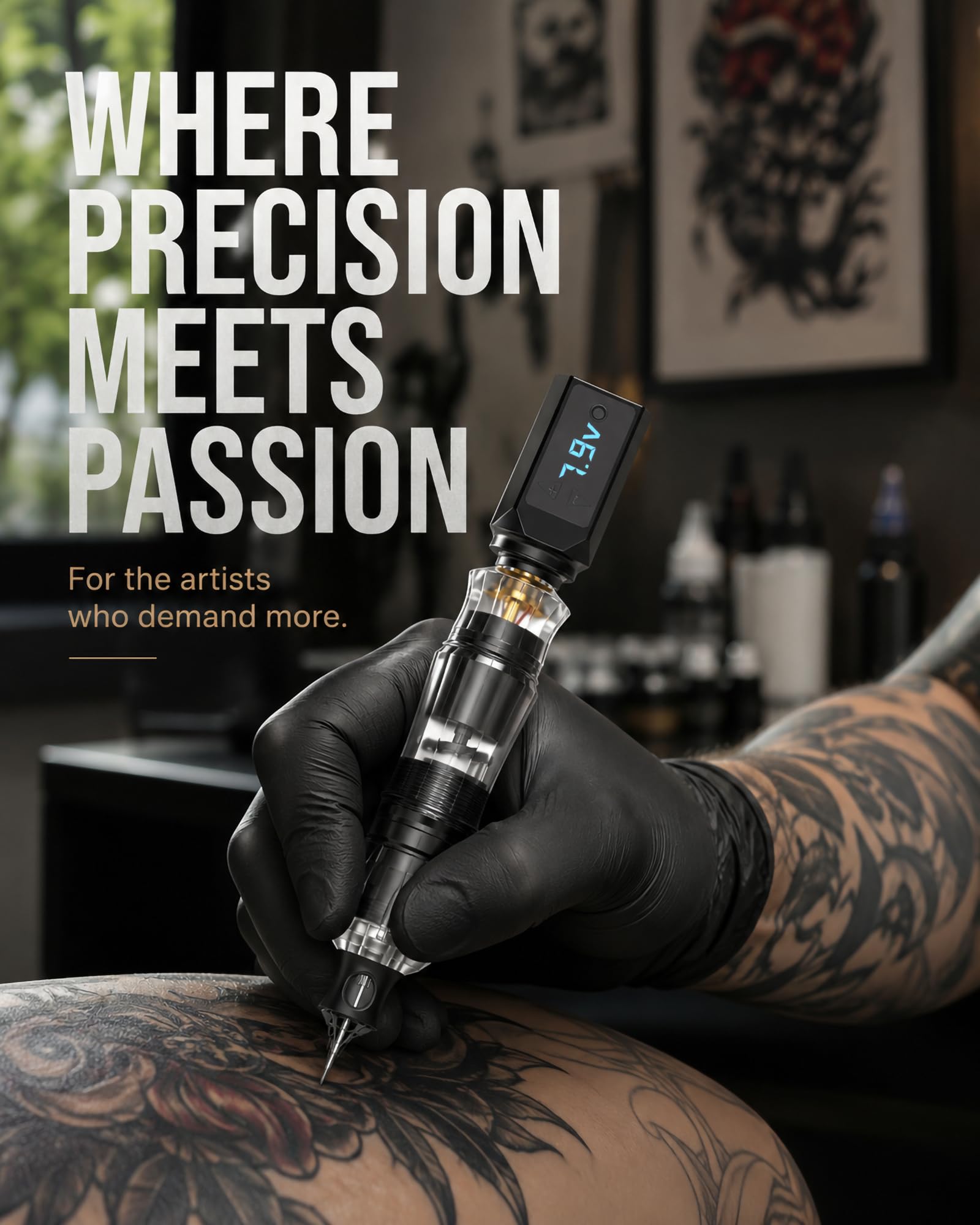 POSEIDON practice skin and transfer papers to rehearse designs before tattooing