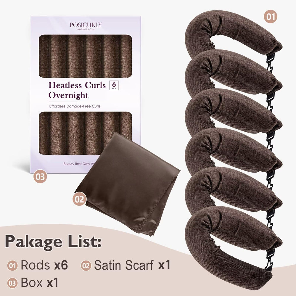 posicurly satin scarf included to protect curls and reduce frizz overnight