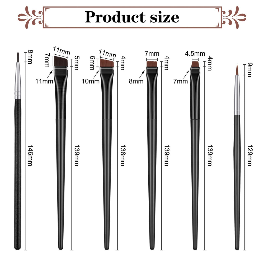 Potchen small and medium flat brushes detail for tightlining and shading