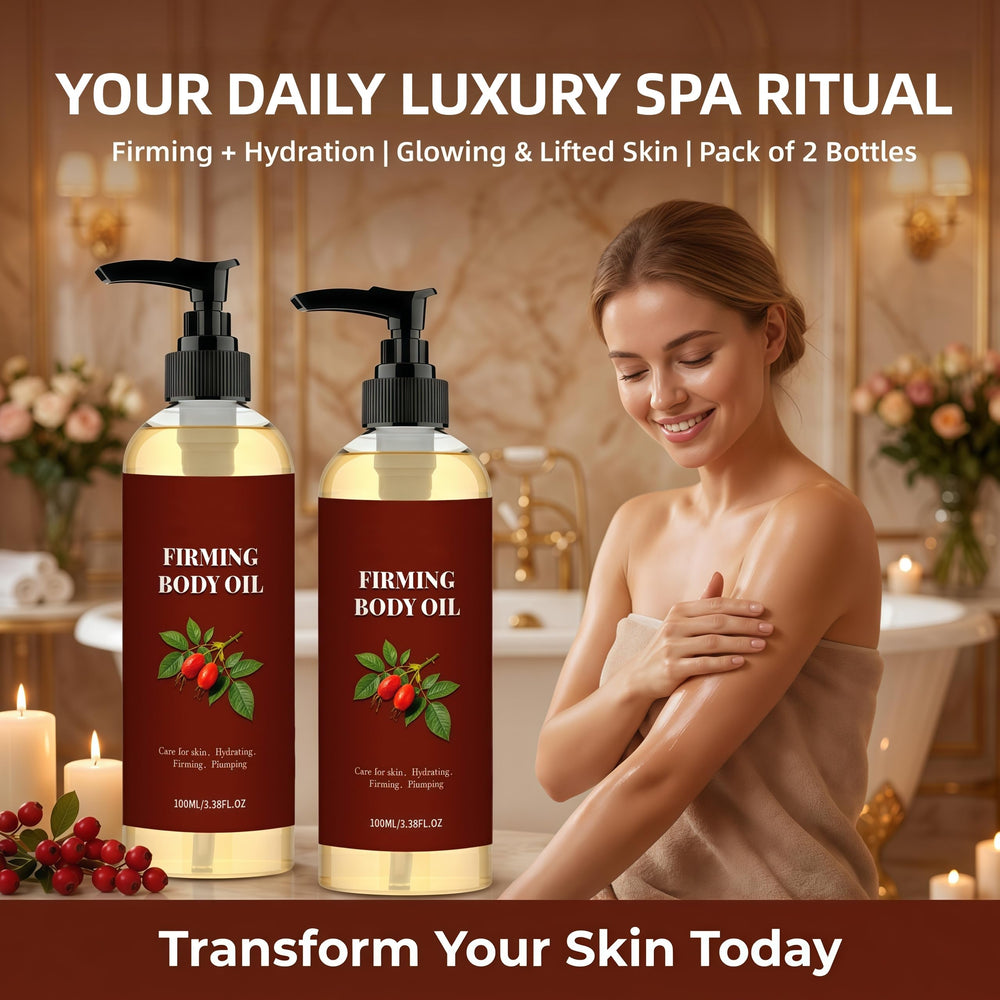 POYICGS lifestyle scene in bathroom promoting post-shower pampering ritual