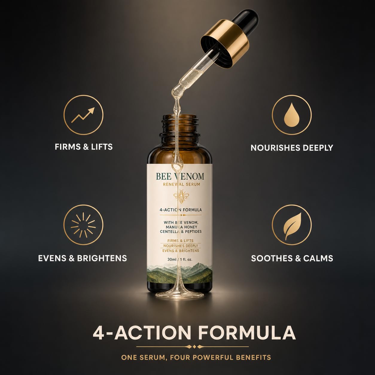 30ml PPT.MHC bottle next to a hand to show compact size and travel-friendly benefit