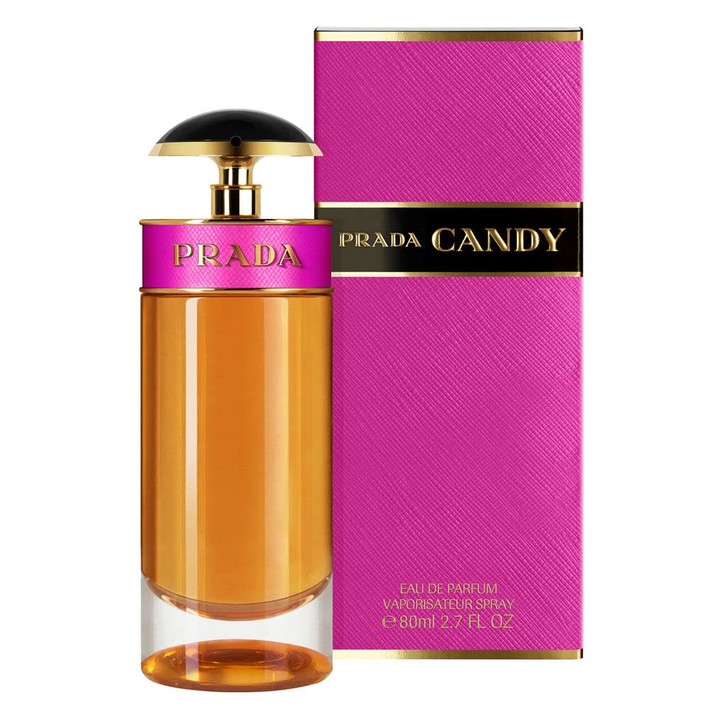 Prada Candy close-up of cap and glass detail highlighting luxury finish and tactile appeal