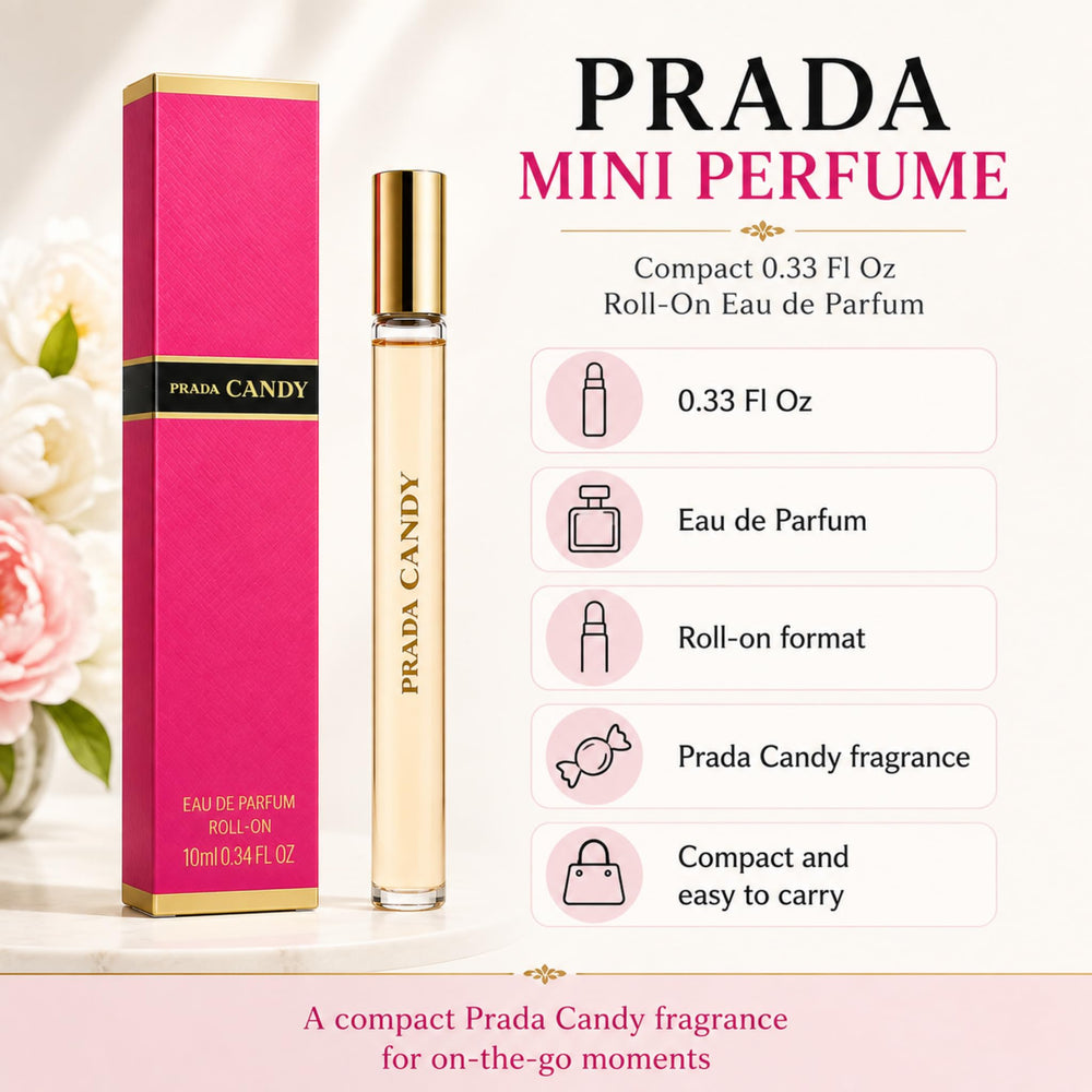 Close-up of Prada Candy bottle glass and stopper highlighting luxury finish and brand appeal