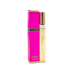 Prada Candy rollerball front packaging showing compact travel size and easy application