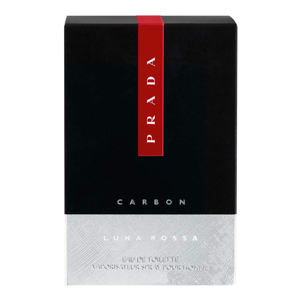 Prada Luna Rossa Carbon close-up of cap and label highlighting premium branding