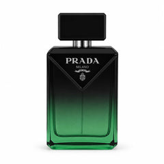 Prada Paradigme side label detail highlighting composition and premium finish
