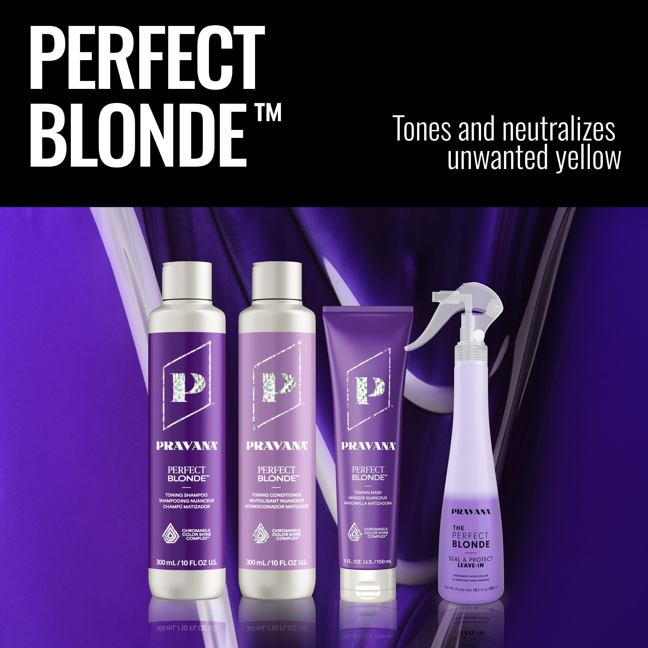 Label close-up on Pravana bottle listing clean-beauty features and benefits