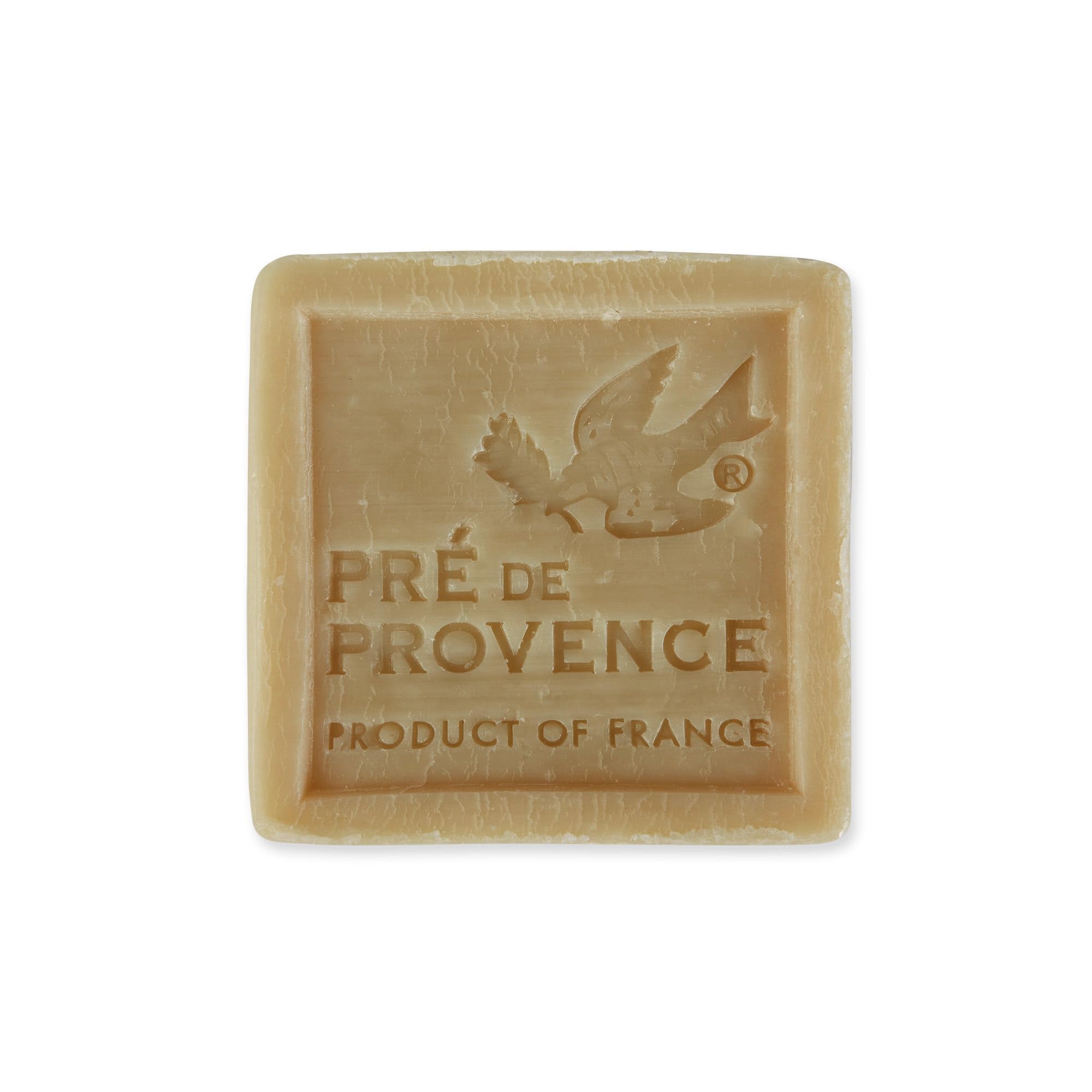 Pre de Provence close-up on soap texture highlighting natural olive oil and gentle formula benefit