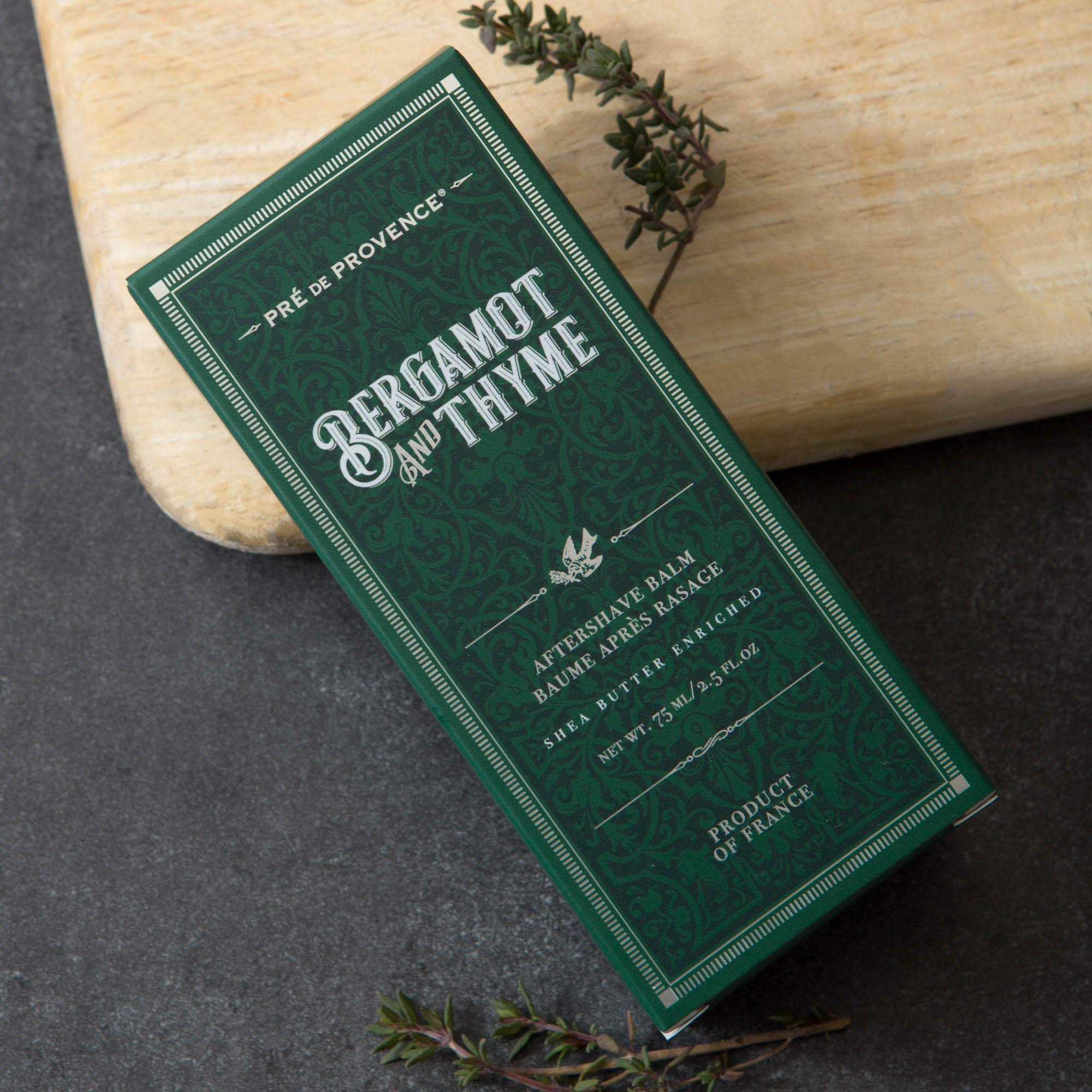Pre de Provence balm texture on fingertip showing smooth hydration