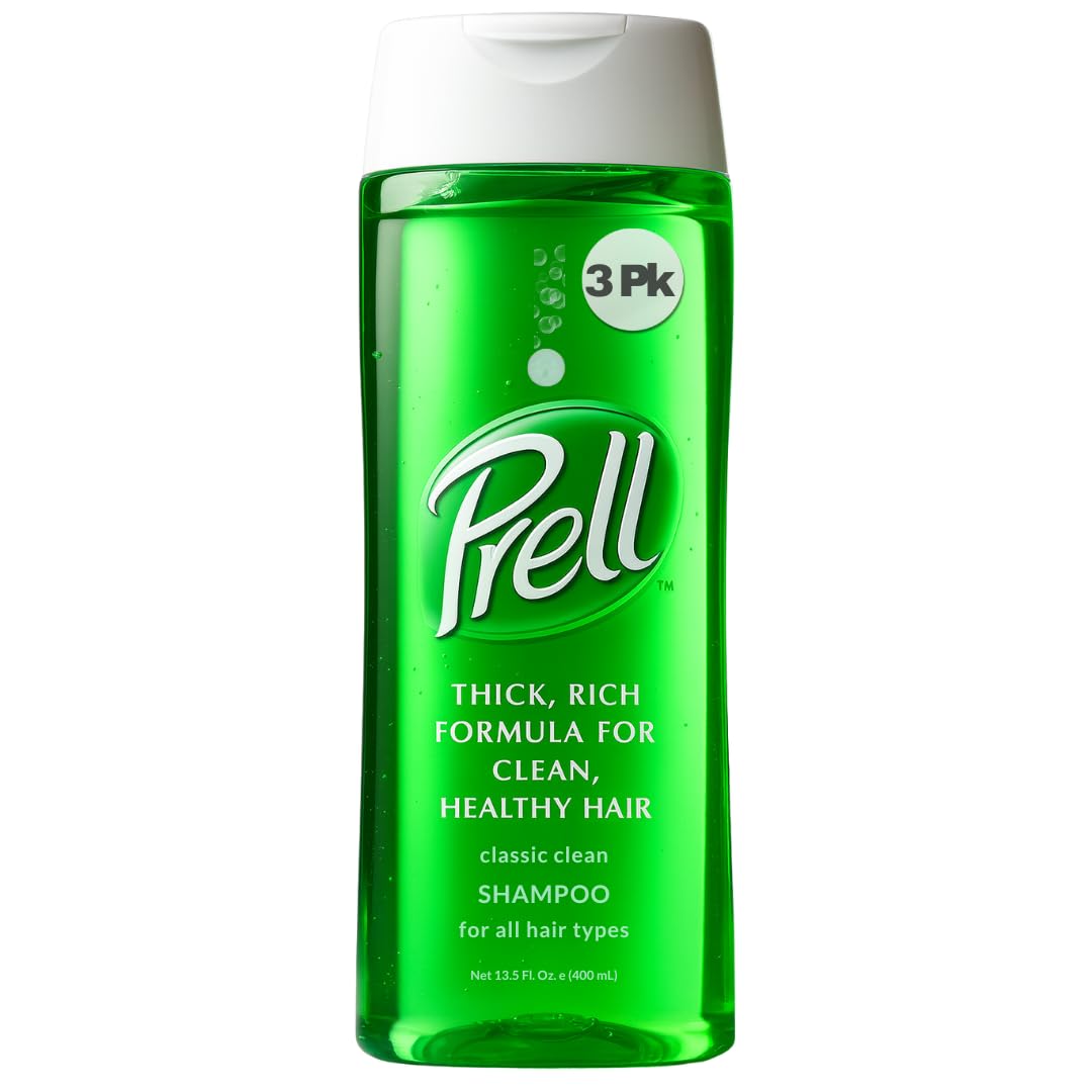 Prell front packaging showing green bottle and clear branding for easy recognition and value