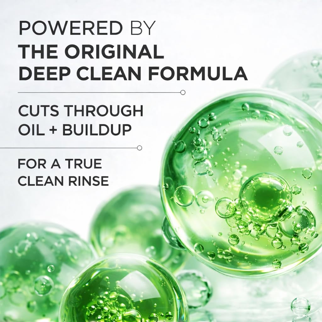 Prell rinsed hair strands showing shine and texture benefit
