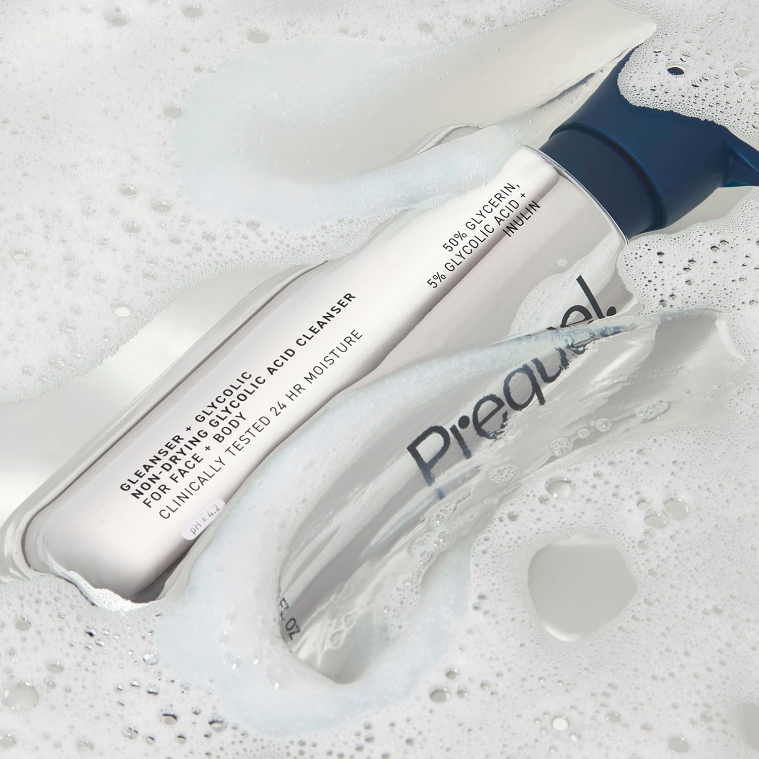 Prequel glycolic two-pack bottles side-by-side illustrating consistent supply benefit
