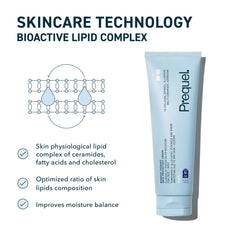 Prequel being applied to hands to soothe dryness and protect skin barrier