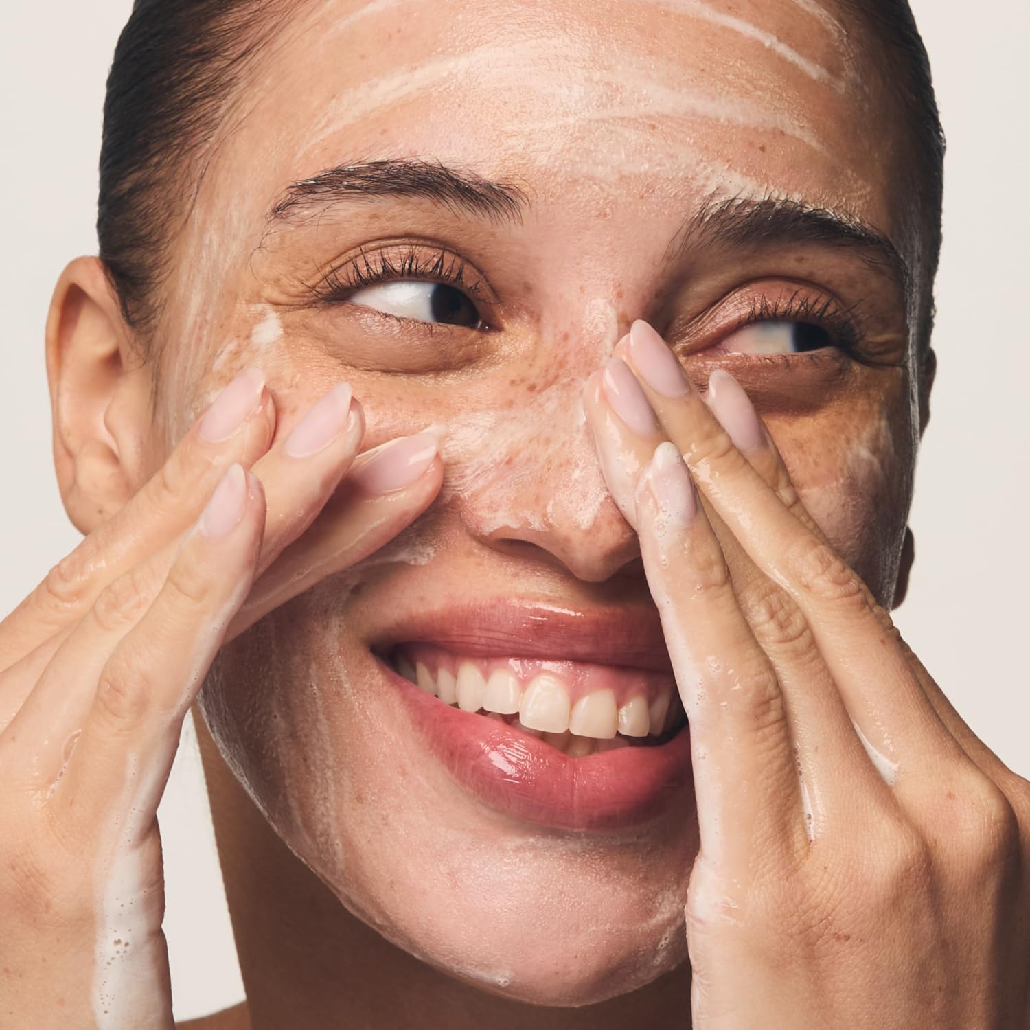 Prequel lifestyle before-and-after concept showing reduced visible redness