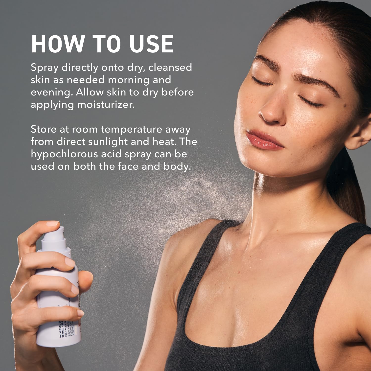 Prequel spray used after workout on gym towel illustrating post-exercise refresh