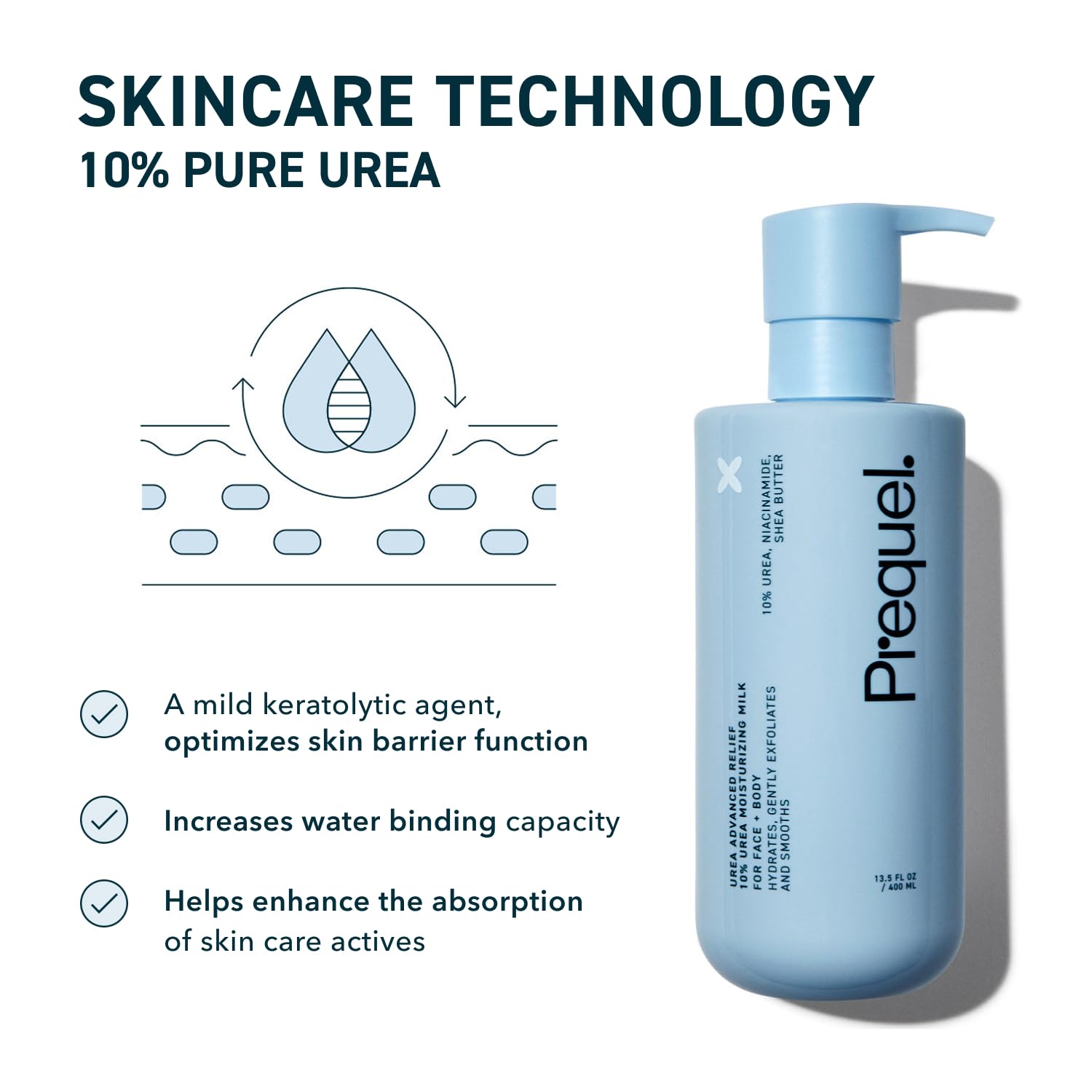 Prequel applied to hands showing instant softening and hydration benefit