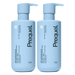 Prequel bottle front pump showing clean label and unscented benefit