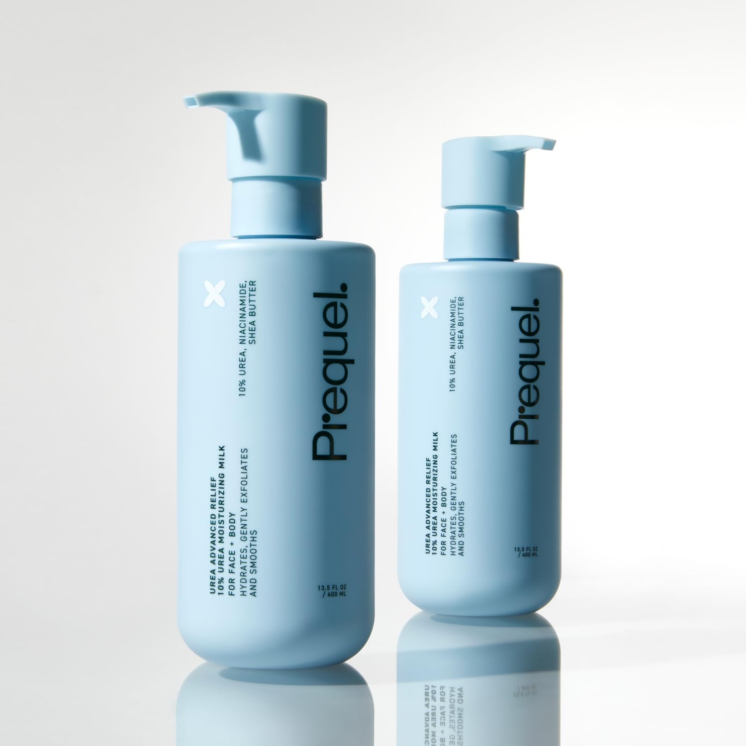 Prequel two-bottle pack staged in bathroom for consistent routine benefit