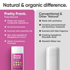 PRETTY FRANK open stick texture showing creamy balm for smooth application