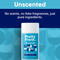 PRETTY FRANK label ingredient list highlighting organic components and clean formulation