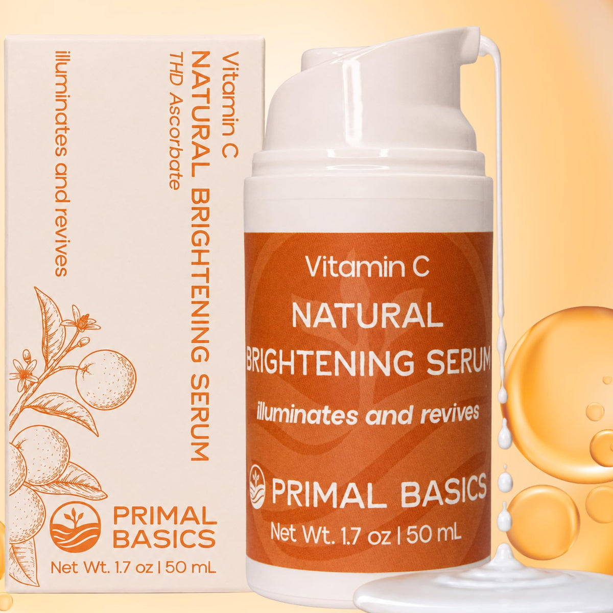 Primal Basics front bottle showing clean packaging and larger 1.7 oz size for value