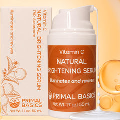 Primal Basics front bottle showing clean packaging and larger 1.7 oz size for value