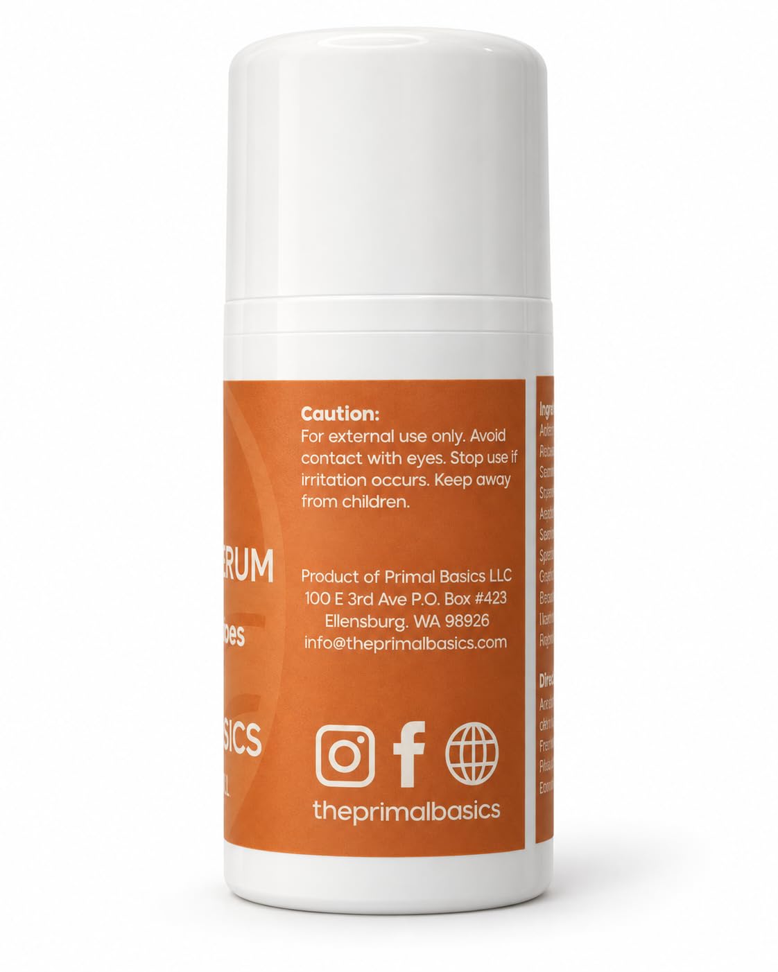 Primal Basics morning routine lifestyle shot showing quick absorption before sunscreen