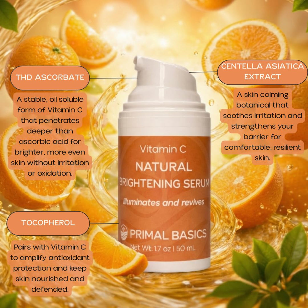 Primal Basics texture on hand shows lightweight hybrid cream-serum absorbing quickly