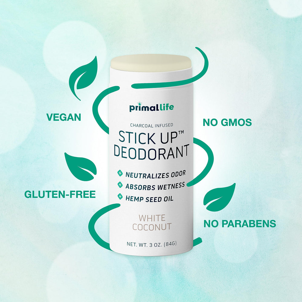 Primal Life Organics stick up application demo underarm showing gentle, non-irritating use