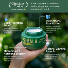 PRIMALS lotion texture close-up spreadable cream for quick absorption
