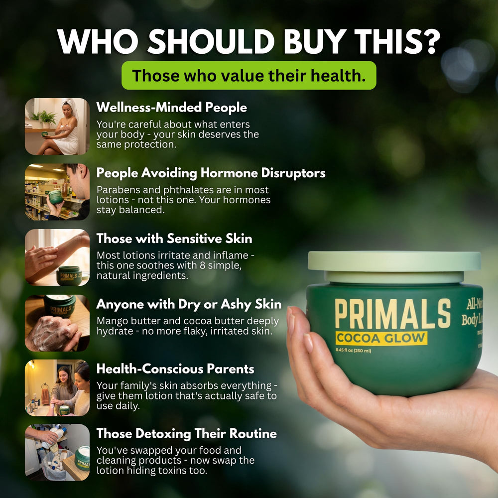 PRIMALS product label close-up showing the short, clean ingredient list
