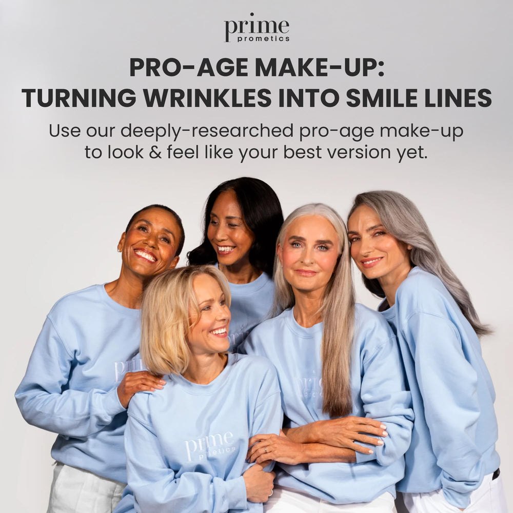 Prime Prometics on a bathroom vanity lifestyle shot showing daily routine benefit