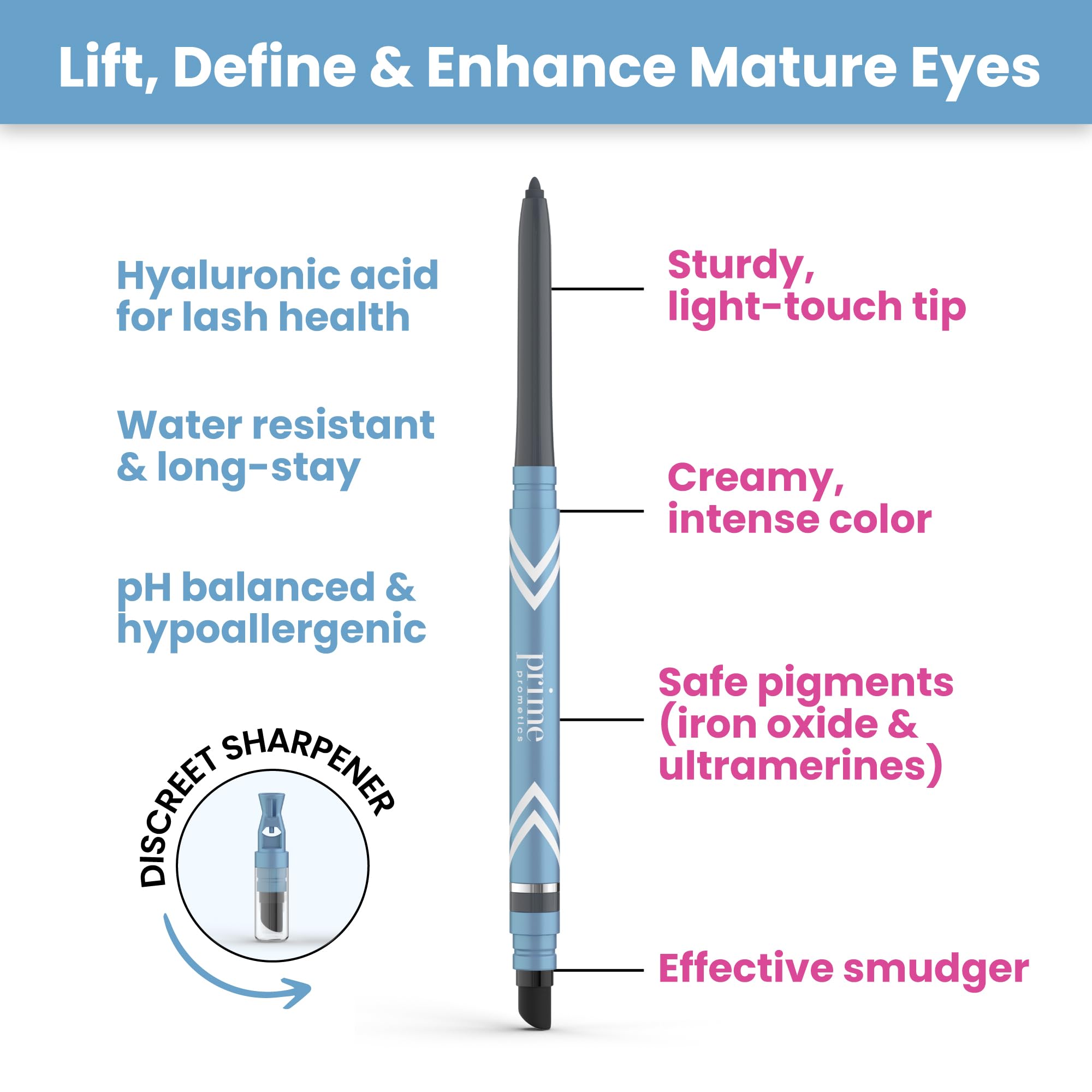 prime-prometics eye application on upper lid for gentle glide benefit