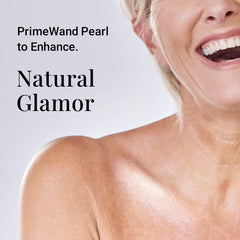 Prime Prometics PrimeWand Pearl application on cheek demonstrating natural lift and glow
