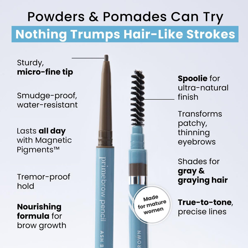 Prime Prometics ash brown stroke texture demonstrating natural-looking definition