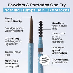 Prime Prometics ash brown stroke texture demonstrating natural-looking definition