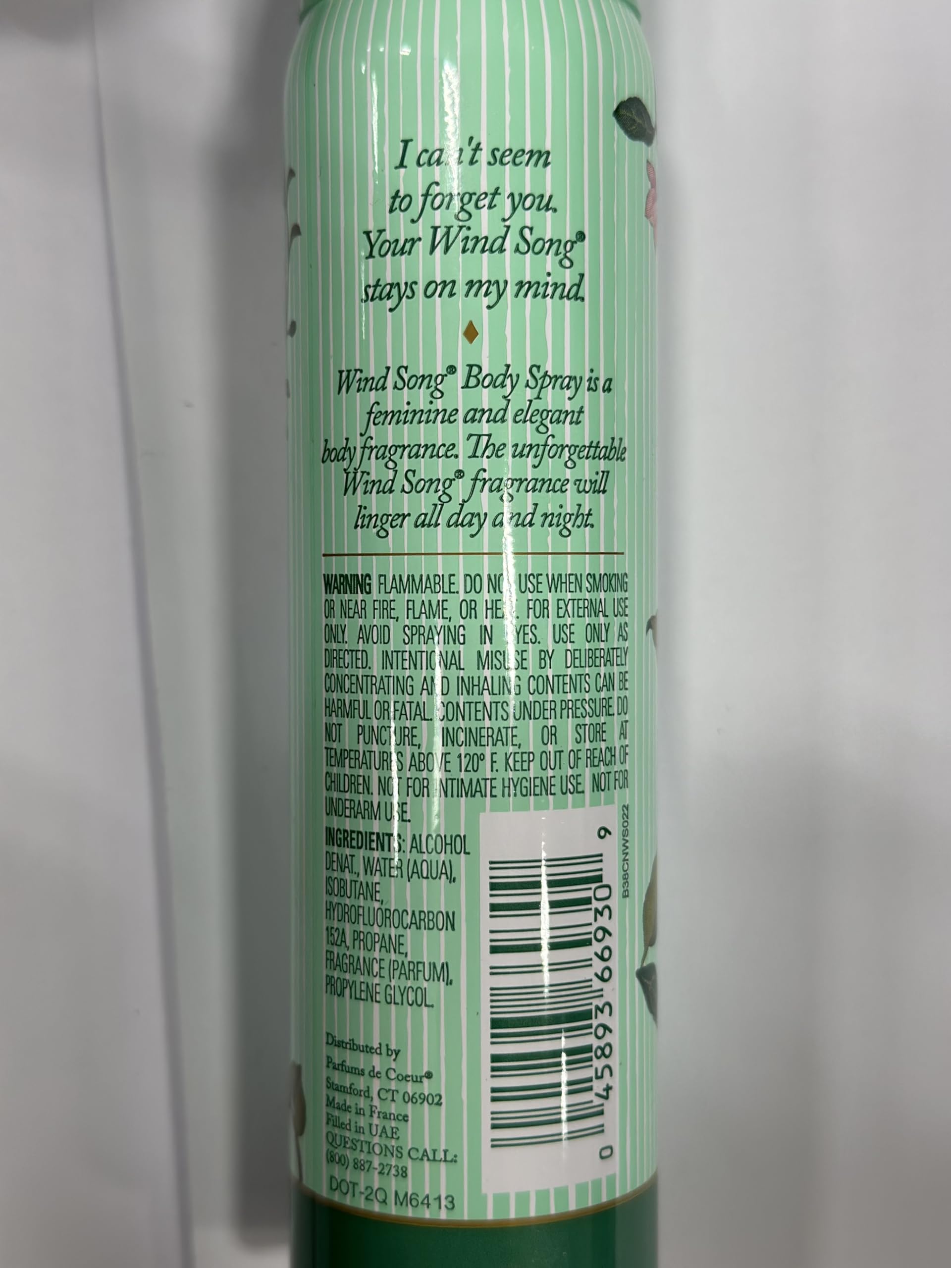Prince Matchabelli Wind Song front packaging showing classic branding and portable spray benefit