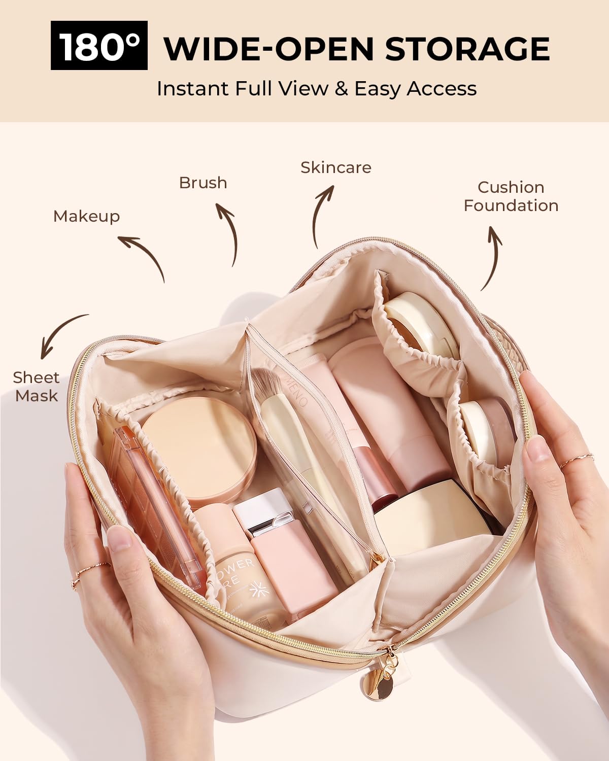 Prite vegan leather texture close-up highlighting easy wipe-clean benefit